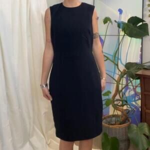 ted baker Navy blue dress with gold zipper size 2